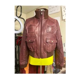 BOGO FREE Vintage Knoles and Carter Italian Lambskin Bomber 💯